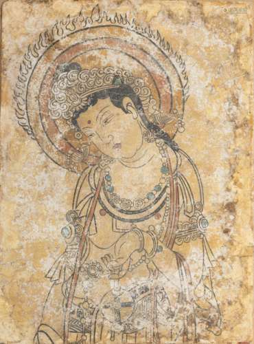 Tang fresco depicted a buddha