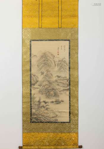 Chinese painting of water and mountains
