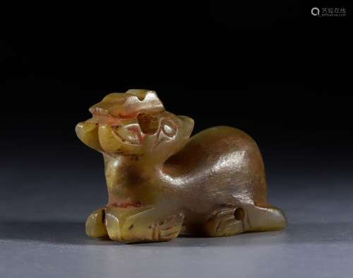 Western Zhou period jade carved deer