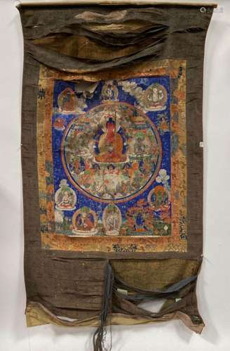 ANTIQUE 18TH C TIBETAN THANGKA