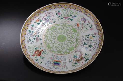 ANTIQUE CHINESE WUCAI PORCELAIN PLATE