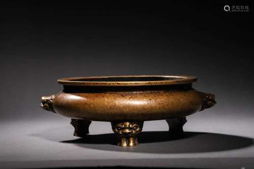 QING QIANLONG: A BRONZE CENSER