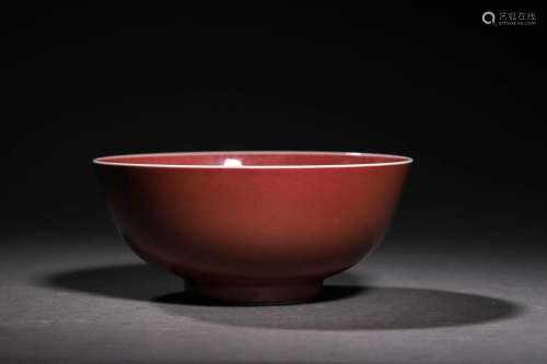 QING: A RED PORCELAIN BOWL