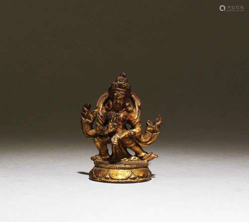 A 15TH C BRONZE NEPAL GODDESS STATUE