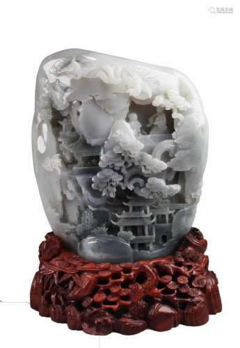 CHINESE JADE CARVED ORNAMENT