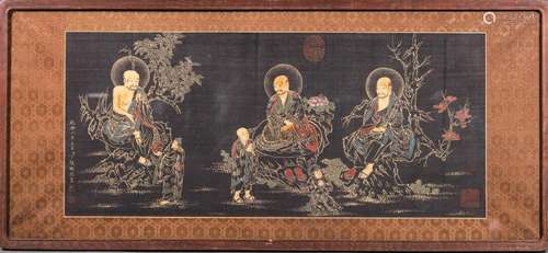 QING QIANLONG: A FRAMED PAINTING