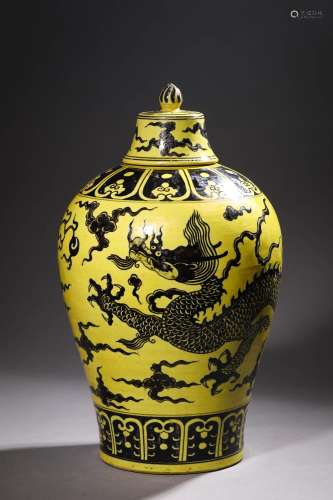 XUANDE, MING DYNASTY: A PORCELAIN MEIPING VASE