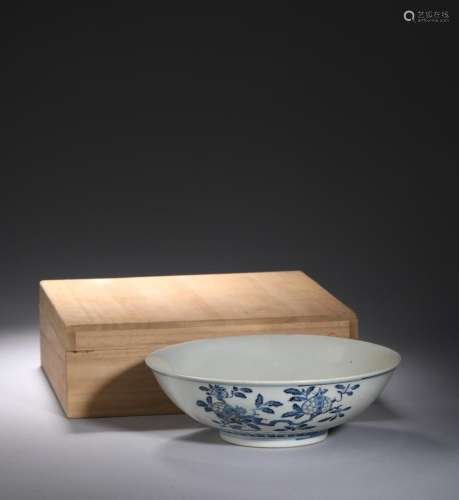 QING: AN IRON RED BLUE & WHITE PORCELAIN BOWL