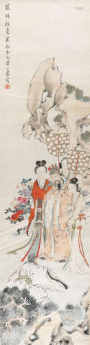 黄山寿(1855-1919) 宠锡杯羹 设色纸本 立轴