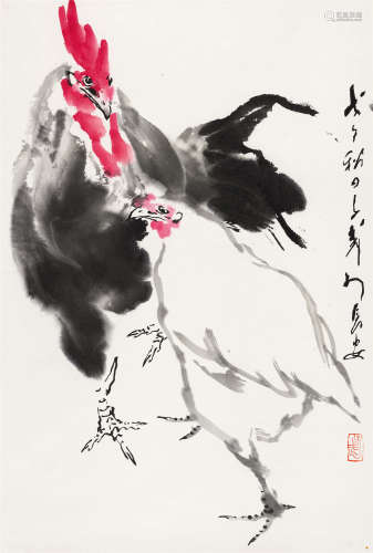1978年作 王子武(1936-2021) 大吉图 设色纸本 立轴