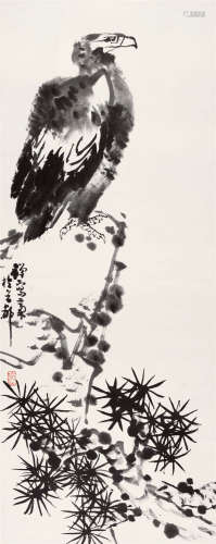 李苦禅(1899-1983) 松鹰图 水墨纸本 立轴