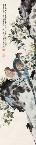 1944年作 王友石(1892-1965)、孙其峰(b.1920) 花团锦簇  设色纸本...
