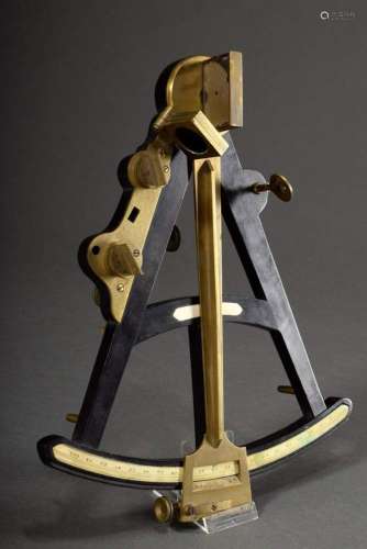 Ebony sextant with brass eyepiece