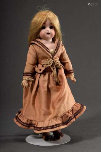 Small doll with porcelain crank h