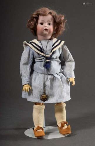 Small doll with porcelain crank h