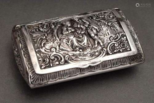 Small tobacco box with rich relie