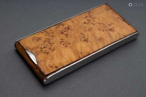 Square Tuja wood cigarillo case w