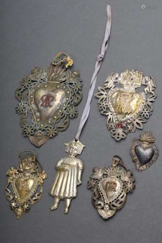 6 Various brass votive offerings