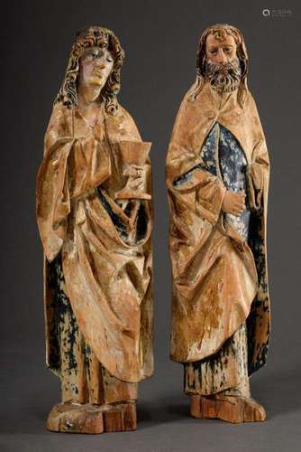 2 Gothic apostle figures: "Saint