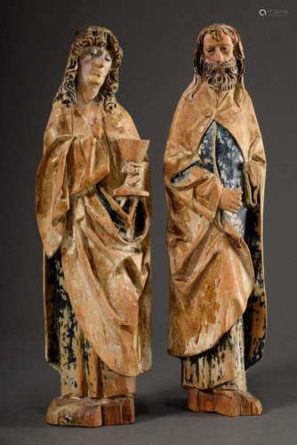 2 Gothic apostle figures: "Saint