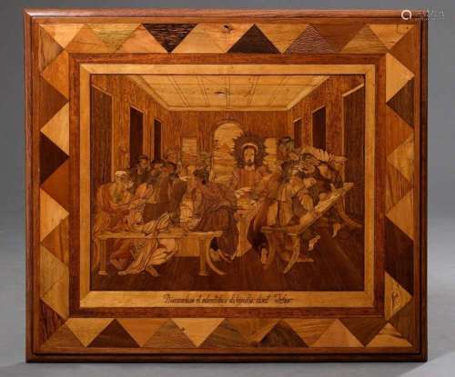 Inlaid table top "The Last Supper