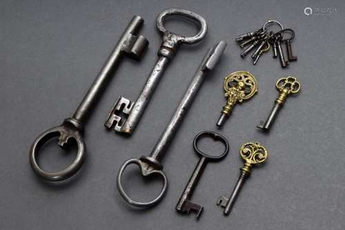 15 Various wrought iron and brass