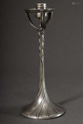 Arts & Crafts pewter candlestick