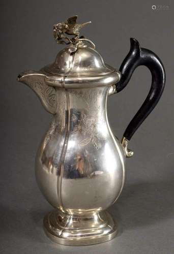 Coffee pot with pear-shaped body,