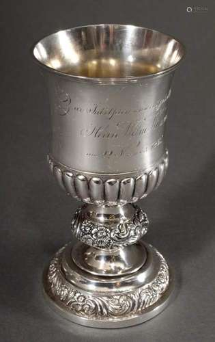 Biedermeier goblet on a baluster