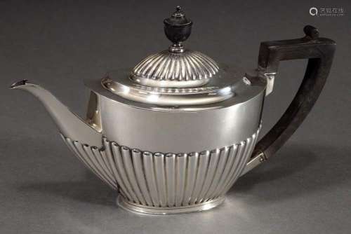 Small silver teapot in Queen Ann