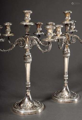 Pair of five-flame Italian Empire