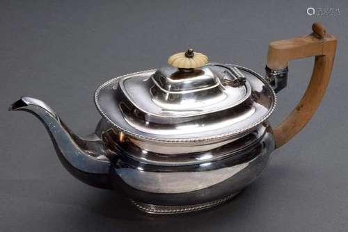 Plain English teapot with wooden