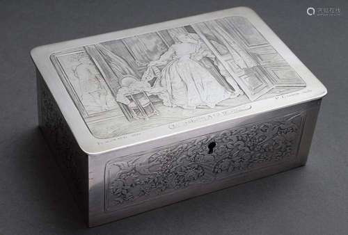 Silver plated WMF jewellery box w