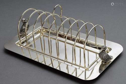 Modern silver plated toast stand