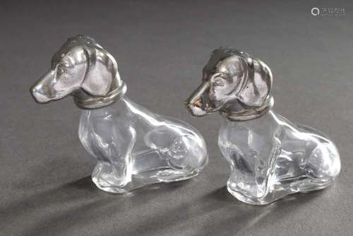 Pair of silver plated salt/pepper