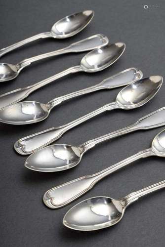 8 Mocha spoons "Thread Pattern ",