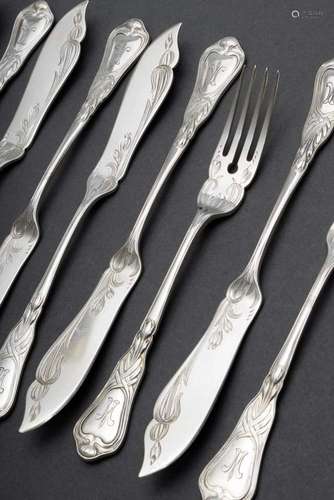 10 pieces of fish cutlery "Herbst