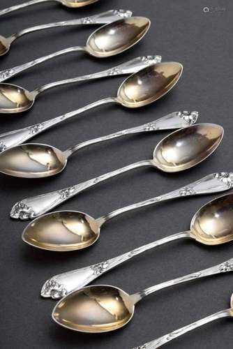 11 Art Nouveau mocha spoon with f