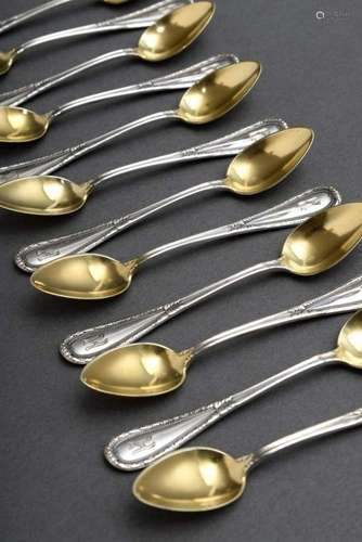 12 Mocha spoons with laurel rim i