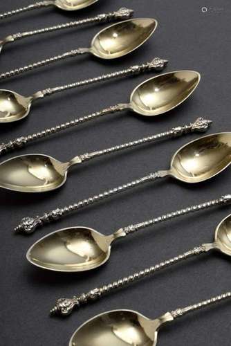 10 Historism mocca spoons with tu