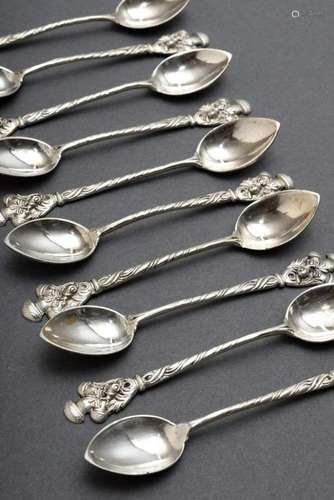 10 mocca spoons with plastic hand