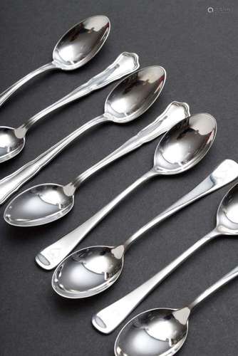 8 Various modern mocha spoons wit