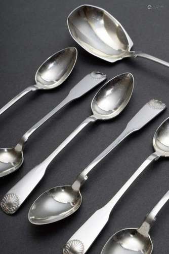 7 Various Danish spoons with "she