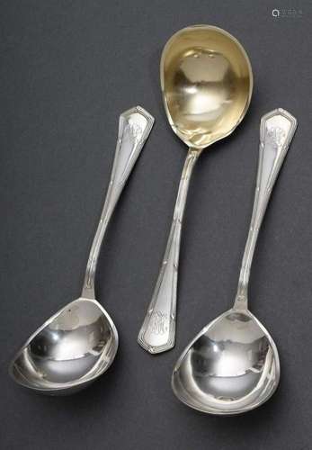 3 serving spoons with "Kreuzband"