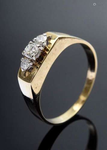 Narrow yellow gold 585 pre-ring w