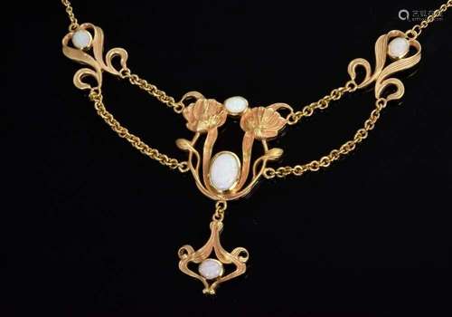 Decorative yellow gold 750 neckla