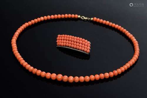 2 Various pieces of coral jewelle