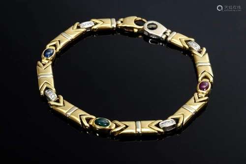 Modern yellow gold 750 bracelet w