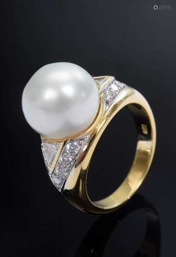 Elegant yellow gold 750 ring with