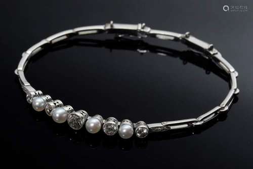 A delicate antique platinum brace